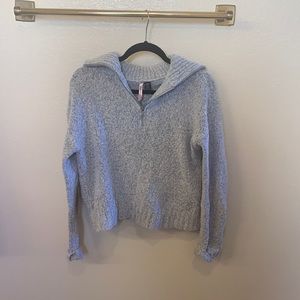 Nordstrom grey quarter zip sweater